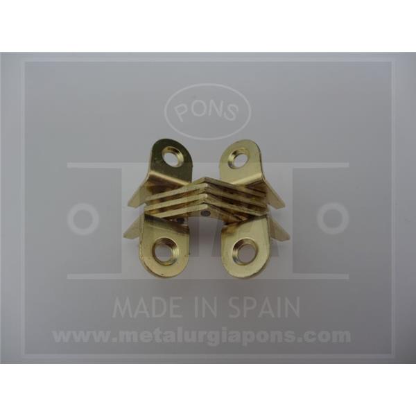 BISAGRA INVISIBLE HIERRO LATONADO