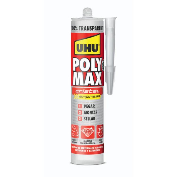 ADHESIVO POLYMAX CRISTAL EXPRESS CARTUCHO 300 GR