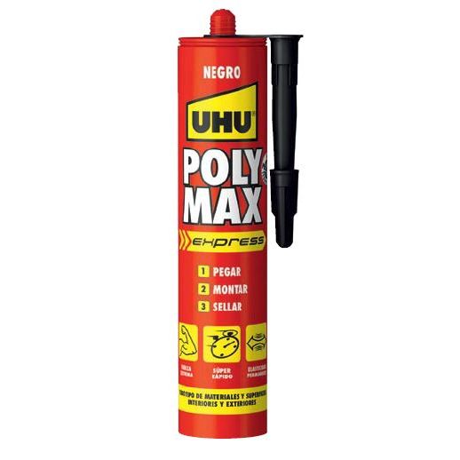ADHESIVO POLYMAX EXPRES NEGRO CARTUCHO 425 GR