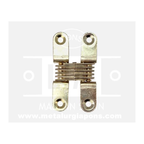 BISAGRA INVISIBLE Hº LATONADO  65 x 36 x 13 MM  (Ref. 166/279)