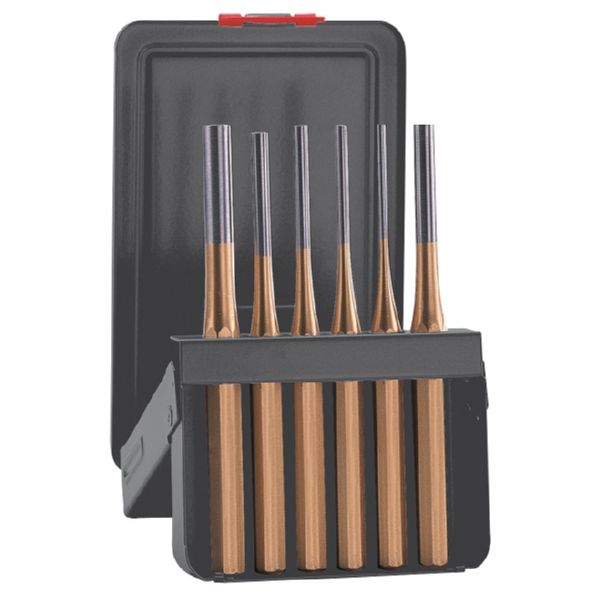 BOTADOR CILíNDRICO JUEGO 6 UNIDADES CAJA METALICA