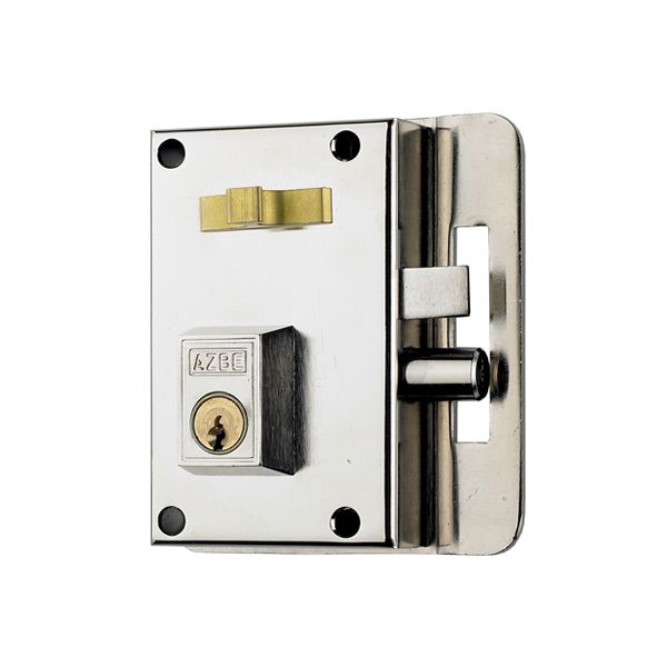 CERRADURA AZBE 10 G Y LL SOBREPONER NIQUELADA IZQUIERDA
