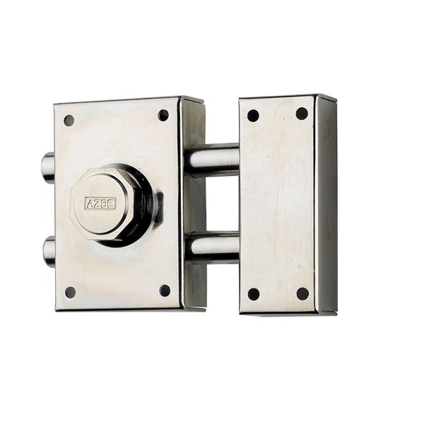 CERRADURA AZBE  16   2 PEST. SOBREPONER NIQUELADA