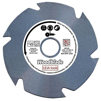 DISCO TRONZAR FRESAR 125 MM 6 DIENTES PARA AMOLADORA MADERA