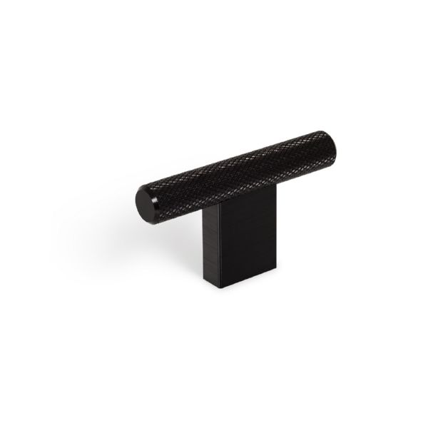 GRAF2 - Pomo T negro cepillado 60 x 33 mm