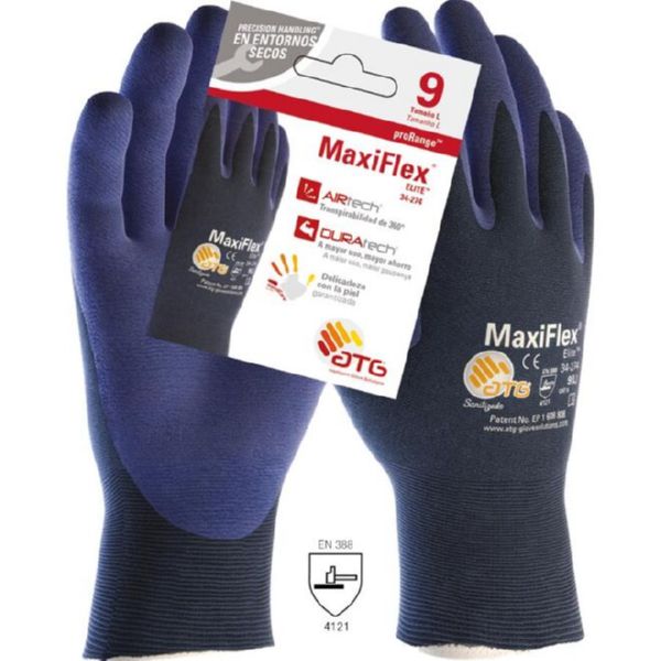 GUANTE ATG MAXIFLEX ELITE Talla  8 LIGERO Y FINO
