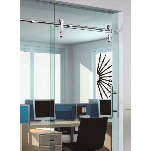 KIT GUIA PUERTA CORREDERA SIENNA VIDRIO 120KG 2MT INOX