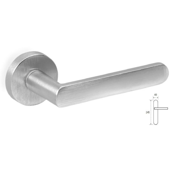 MANIVELA ENDEX 722 PLACA LARGA OVAL HAVANA CROMO SATINADO