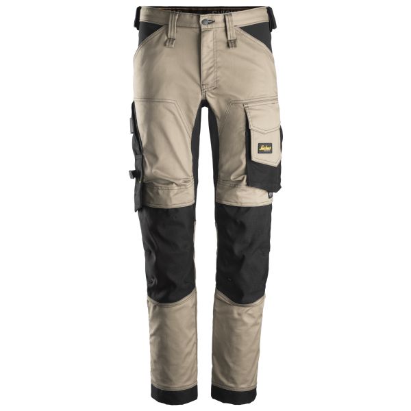 Pantalón elástico AllroundWork kaki-negro talla 064 (ESP 58)