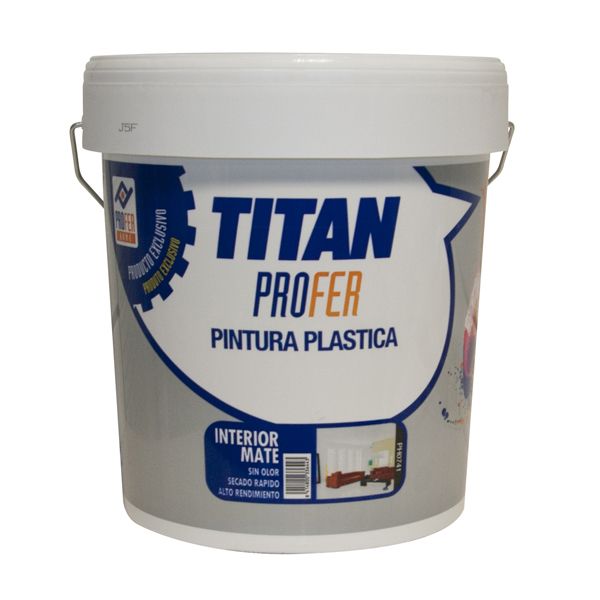 PINTURA PLASTICA MATE BLANCA   1K TITAN PROFER HOME