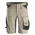 PANTALON CORTO ELASTICO BEIGE/NEGRO